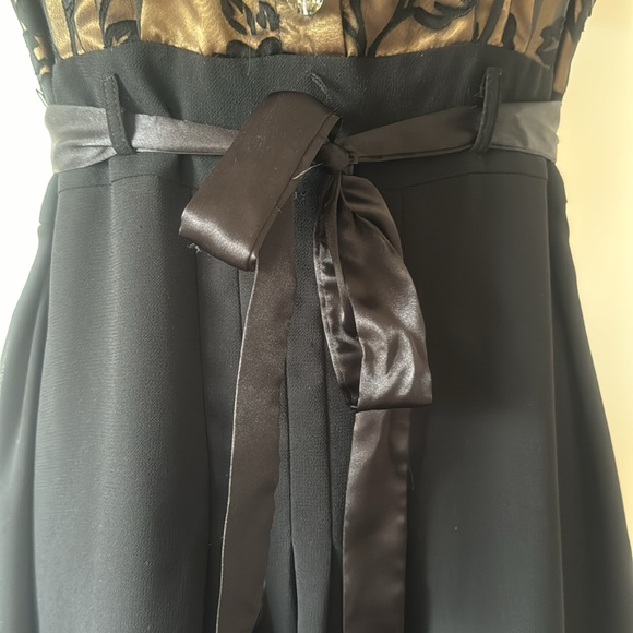 💕Robbie Bee Elegant Black and Gold Dance Dress 12 EUC - Picture 4 of 12